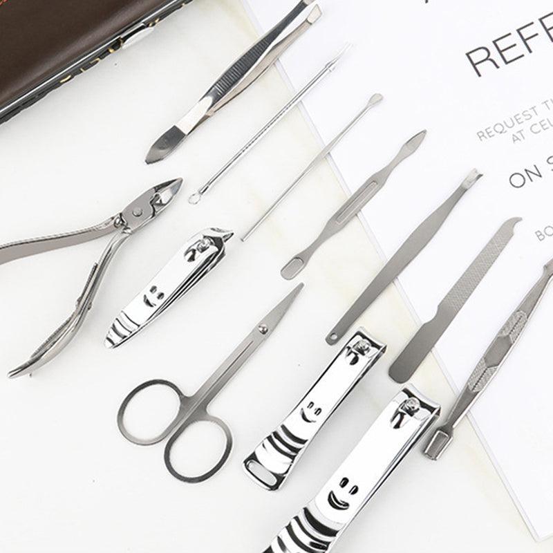 12-Piece Manicure and Pedicure Kit with Stainless Steel Nail Clippers and Case - view 4