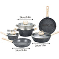 12-Piece Nonstick Stone Coated Cookware Set with Frying Pans, Steamer and Soup Pot - view 3