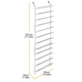 12-Tier Over-The-Door Shoe Rack Hanging Shoe Organiser for Dorms and Closets - view 3