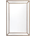Cafe Lighting and Living Antique Gold Zeta Bevelled Wall Mirror Beaded Trim