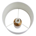 Cafe Lighting and Living Lane White Bedside Lamp Linen Drum Shade Marble Base — image 3