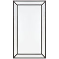 Cafe Lighting and Living Black Zeta Bevelled Wall Mirror Beaded Trim Frame