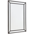 Cafe Lighting and Living Black Zeta Bevelled Wall Mirror Beaded Trim Frame — image 2