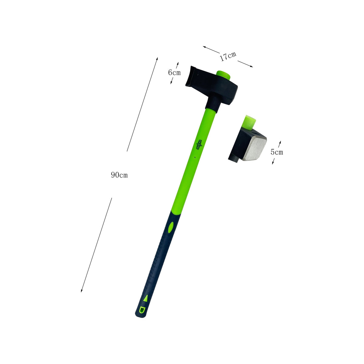 Saxon 2.7kg Blocksplitter with 900mm Fibreglass Handle & Carbon Steel Head