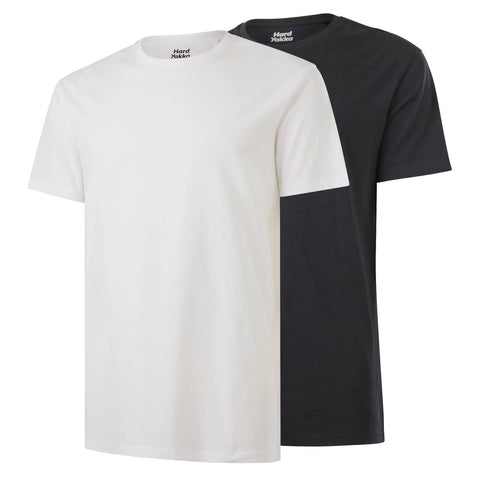 Hard Yakka Core Tee Bundle 2 Pack Size L - White Charcoal - 100% Cotton - SuperSaverAU - view 1