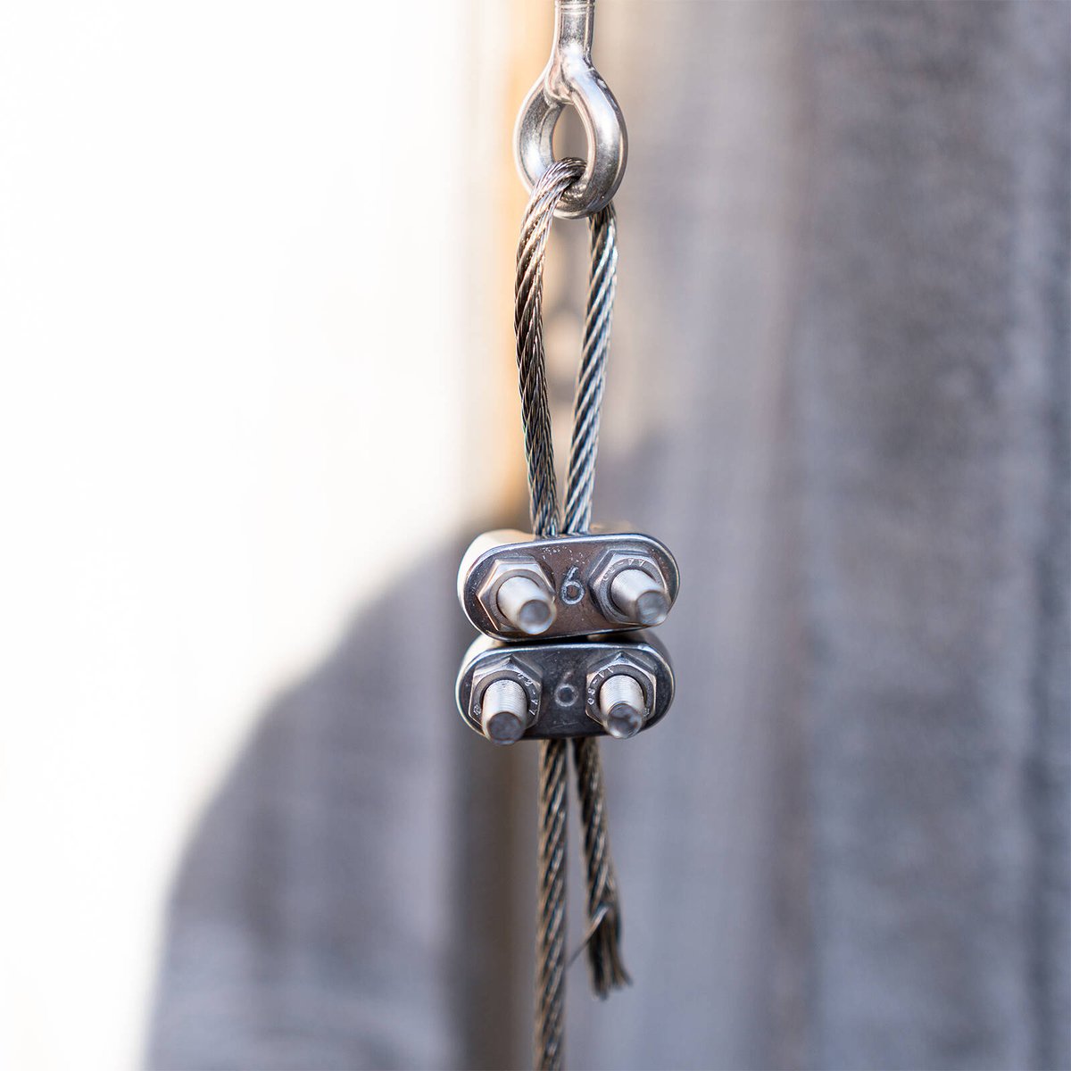 Taskmaster 6mm 316 Stainless Steel Wire Rope Grips 2 Pack - Durable - Anti-Corrosive