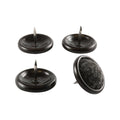 Surface Gard Round Castor Cup 4 Pack - 25mm - Brown - For Carpet & Hardwood - SuperSaverAU - view 1
