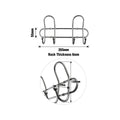 Adoored 4 Hook Satin Chrome Wire Deco Hook Rack - 250mm Steel - Durable - SuperSaverAU - view 4