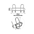 Adoored 4 Hook Satin Chrome Wire Deco Hook Rack 250mm Steel