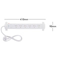Arlec 6 Outlet Rotatable Powerboard 90mm x 410mm - Surge Protection - White - SuperSaverAU - view 5