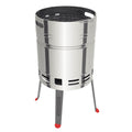 Tramontina Churrasco Freestanding Charcoal BBQ - Stainless Steel Body - Beer Barrel Shape - 26500006