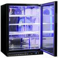 Schmick 140L Glass Door Under Bench Bar Fridge - Matte Black, 9 Star, Triple Glazed - SK156R-B