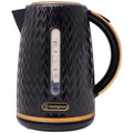 Westinghouse Kettle and Toaster Pack - 1.7L Kettle - 4 Slice Toaster - Black with Gold Trim - WHKTPK13KG