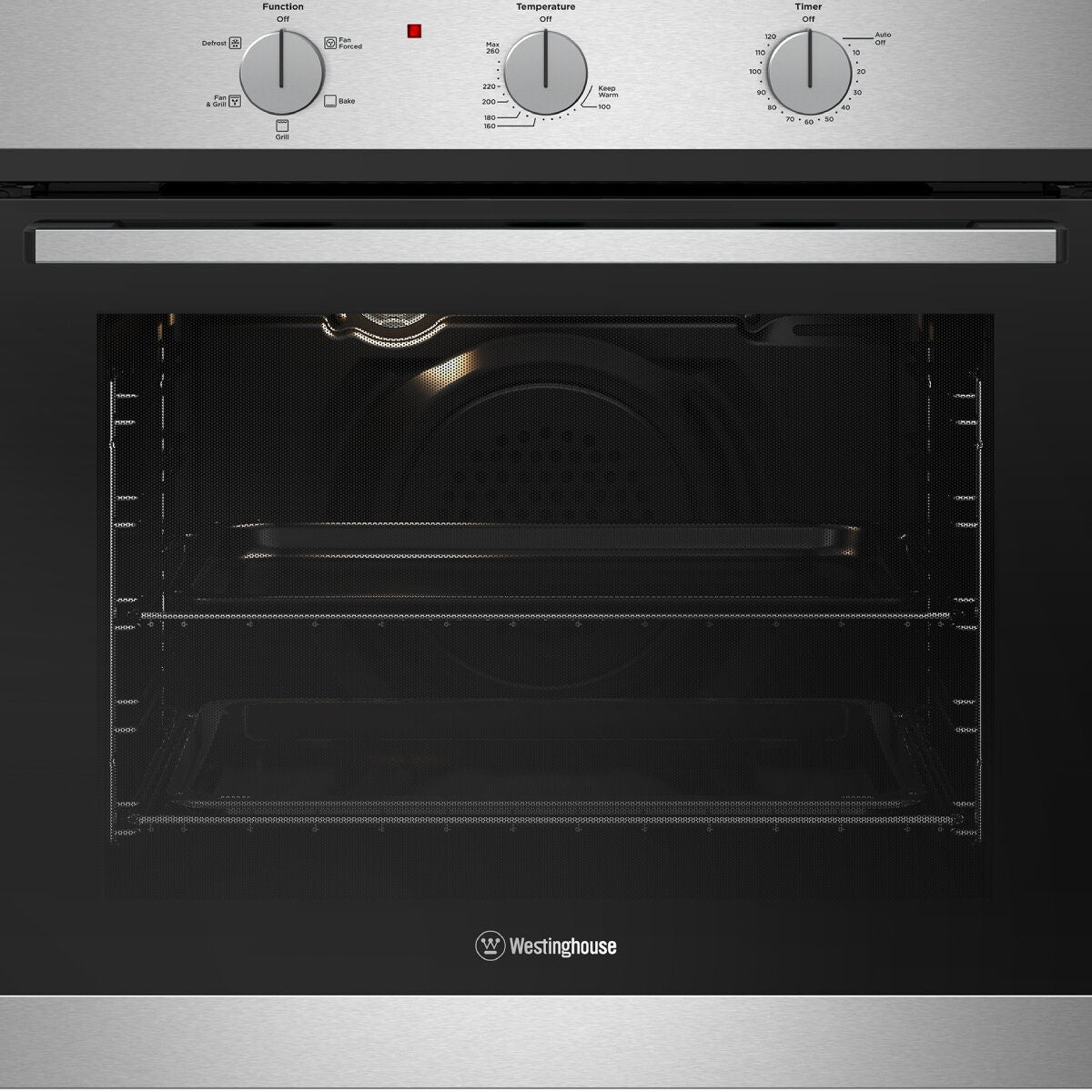 Westinghouse 60cm Multi-Function Natural Gas Oven - Electric Grill, Stainless Steel, 80L - WVG6314SD