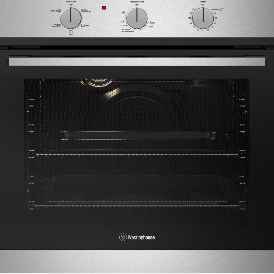 Westinghouse 60cm Multi-Function Natural Gas Oven - Electric Grill, Stainless Steel, 80L - WVG6314SD