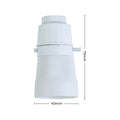 DETA White Push Bar Switch Lamp Holder B22 Bayonet Polyester 240V 6317B