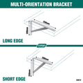 Carinya 250 x 200mm White Heavy Duty Straight Stayed Bracket 175kg