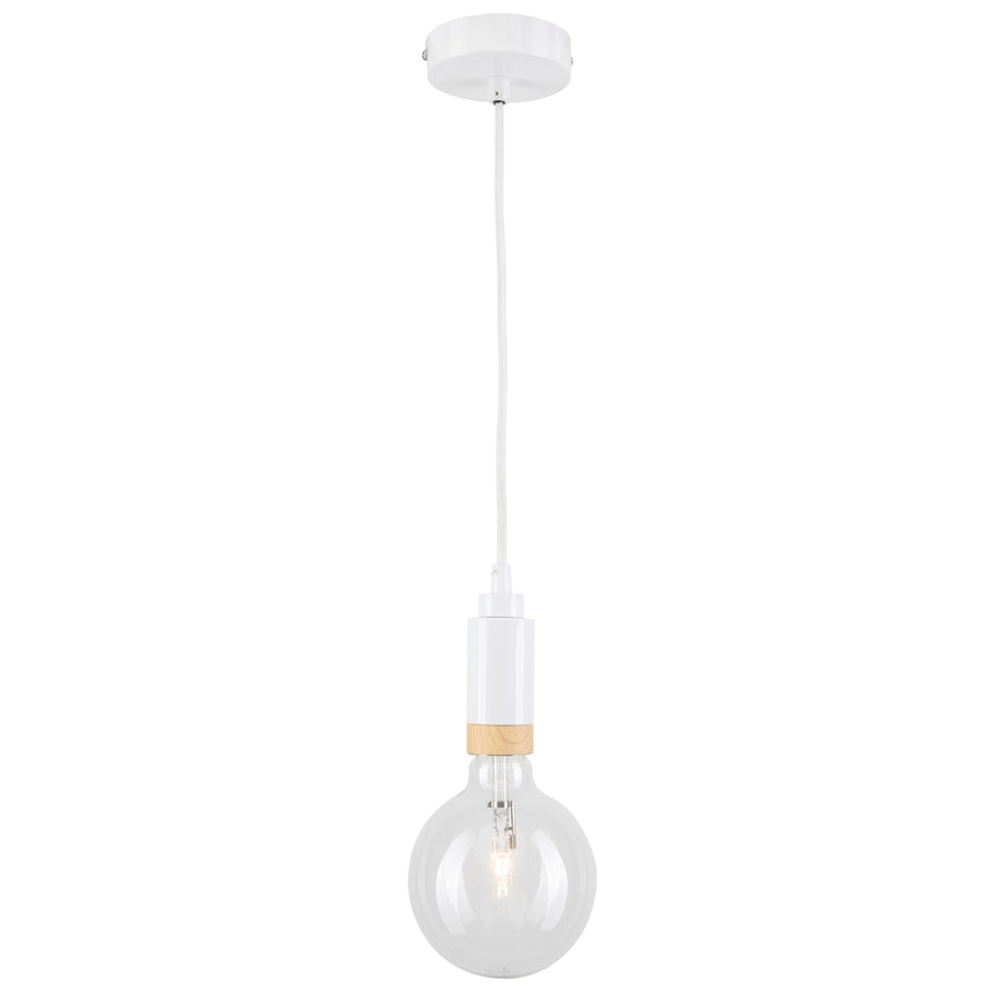 Brilliant Conway White Timber Suspension Kit 42W E27 Adjustable Plug-In