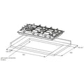 Electrolux 90cm Natural Gas Cooktop - Black Ceramic Glass, 24MJ Wok Burner, One-Step Ignition - EHG955BE