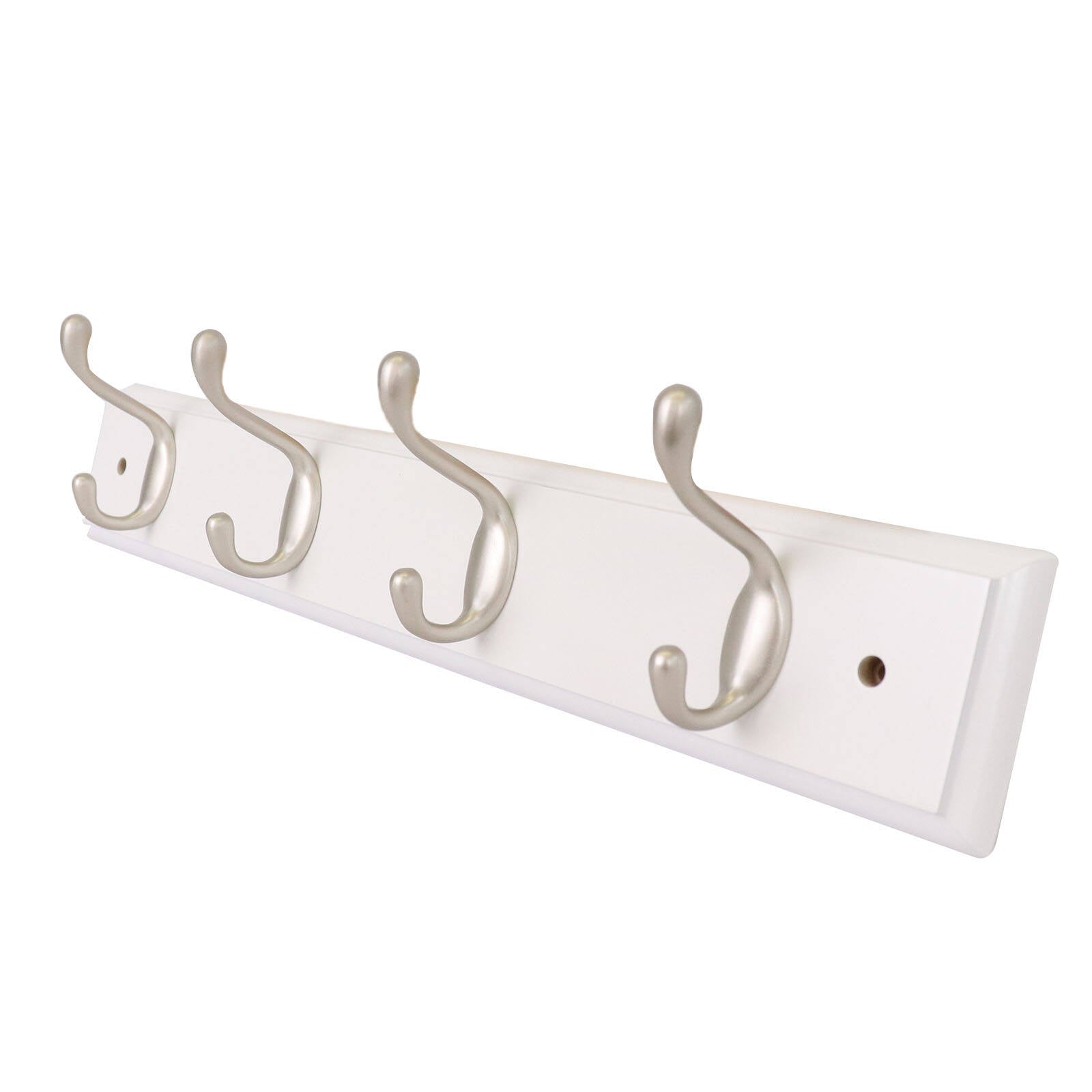 Syneco 450mm White MDF Coat Rack 4 Hooks