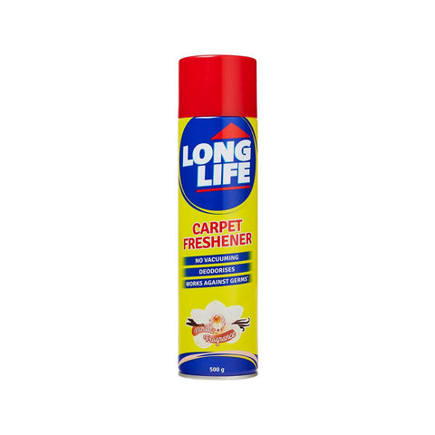 Long Life Carpet Freshener - 500g - Aerosol Can - Vanilla Fragrance - SuperSaverAU - view 1