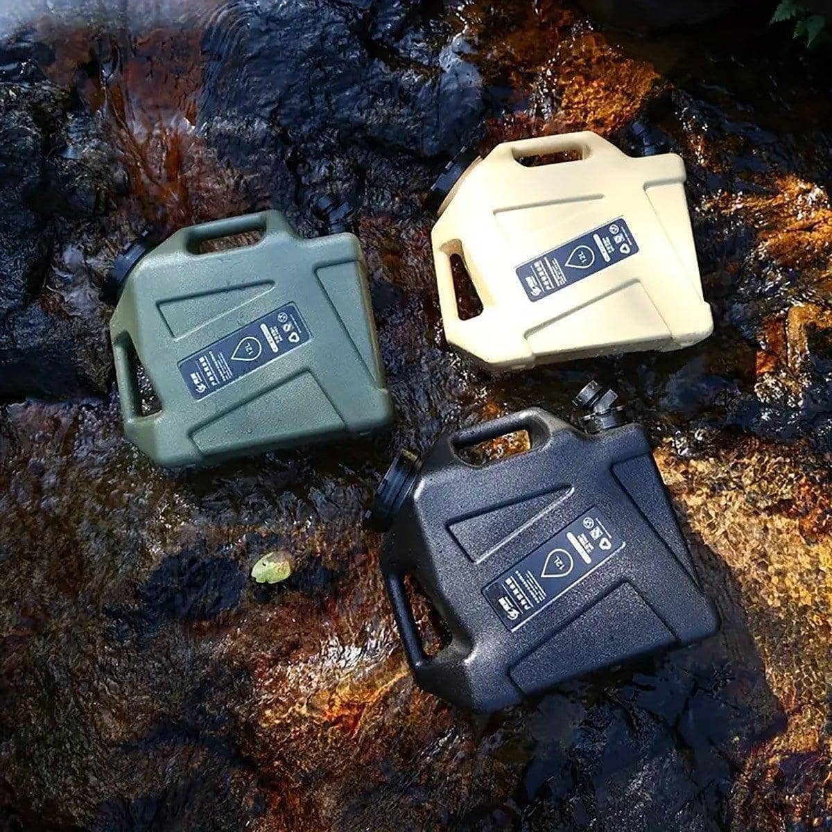 12L Portable Camping Water Storage Bucket Tank - Black - view 5