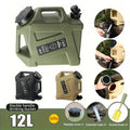 12L Portable Camping Water Storage Bucket Tank - Khaki - view 2