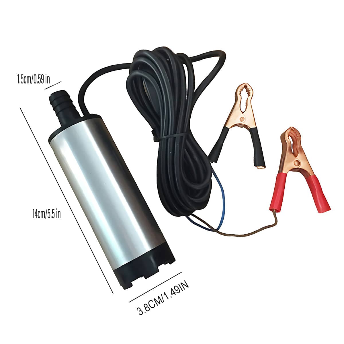 12V DC Submersible Diesel Transfer Pump, Stainless Steel for Kerosene and Clean Water - view 3