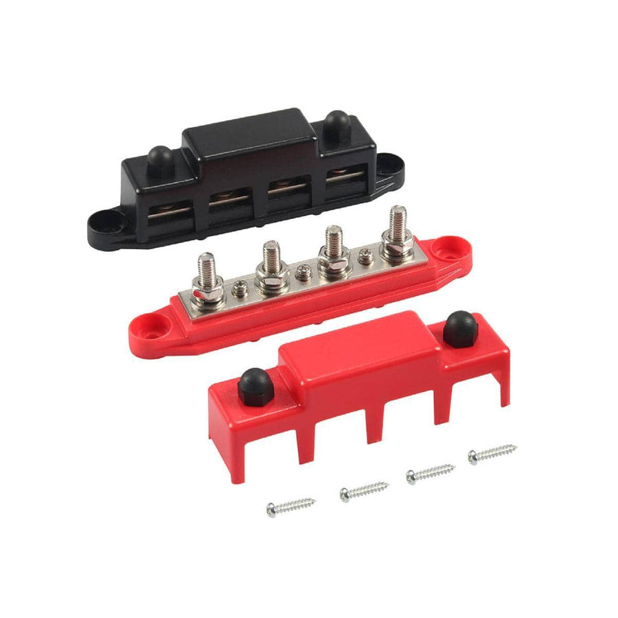 12V Power Distribution Block, M8 - Red and Black