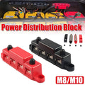 12V Power Distribution Block, M8 - Red and Black - view 2