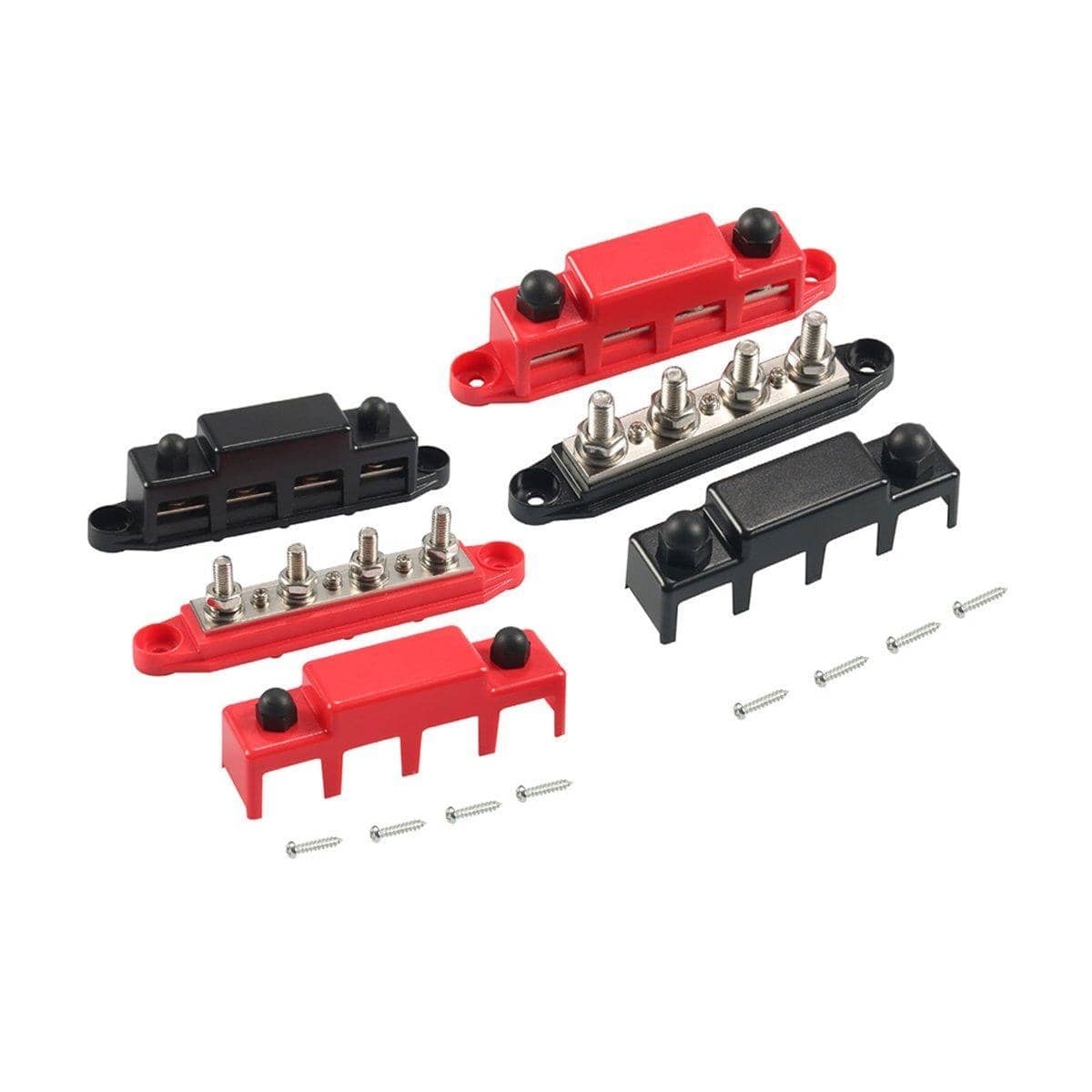 12V Power Distribution Block, M8 - Red and Black - view 3