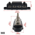 12V Power Distribution Block, M8 - Red and Black - view 5
