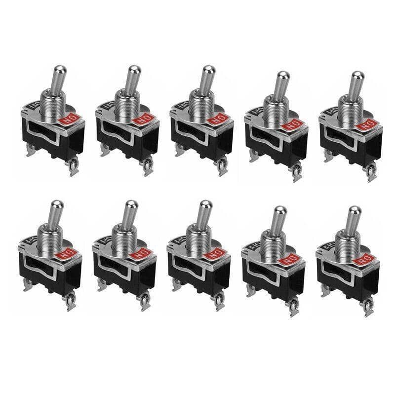 12V Waterproof Toggle Switch SPST on off for Car Dash Control Panel, Pack of 10 - view 2