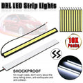 12V Waterproof White DRL LED Strip Lights for Cars, Boats and Caravans - Pack of 10