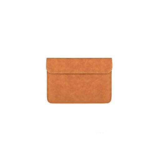 13.3 Inch (34 cm) Laptop Sleeve - Tan, PU Leather Pouch (35.5 x 25 cm)