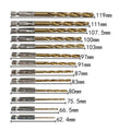 13 Piece HSS Titanium Hex Shank Drill Bit Set 1.5 to 6.5 mm for Metal, Wood and Timber - view 3