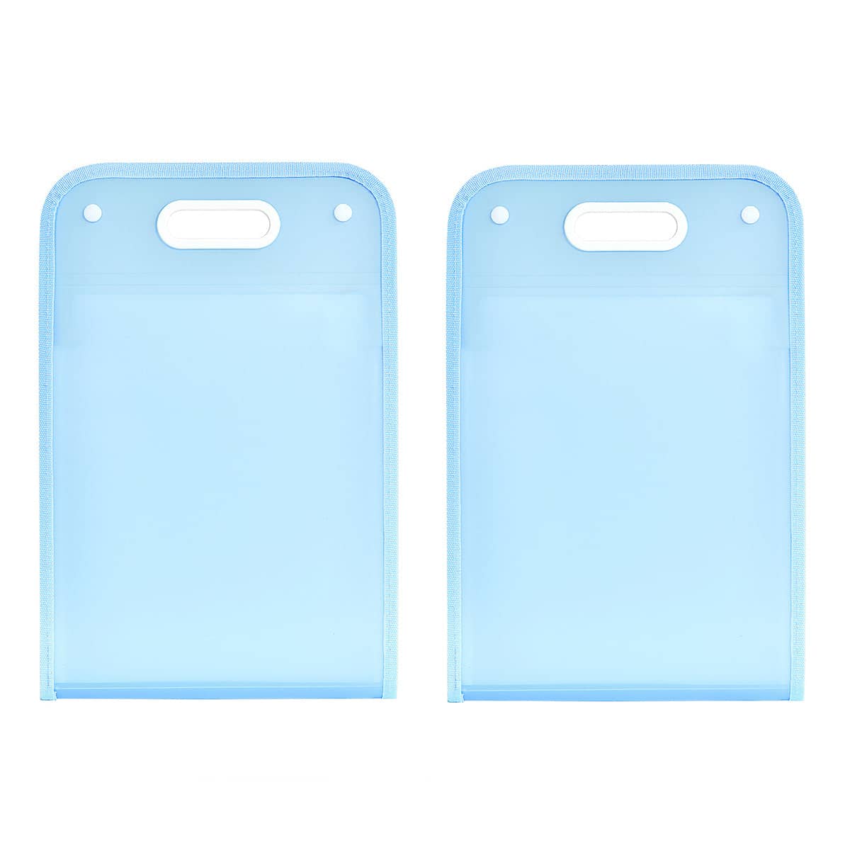 13 Pocket A4 File Storage Bag Organiser - Blue, Pack of 2