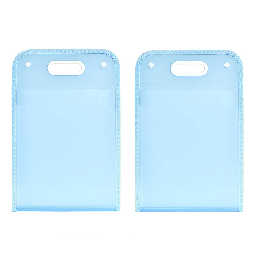 13 Pocket A4 File Storage Bag Organiser - Blue, Pack of 2
