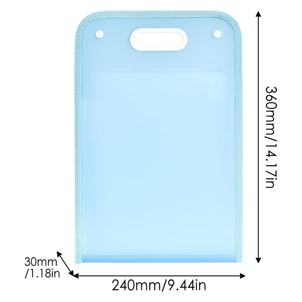 13 Pocket A4 File Storage Bag Organiser - Blue, Pack of 2 - view 4