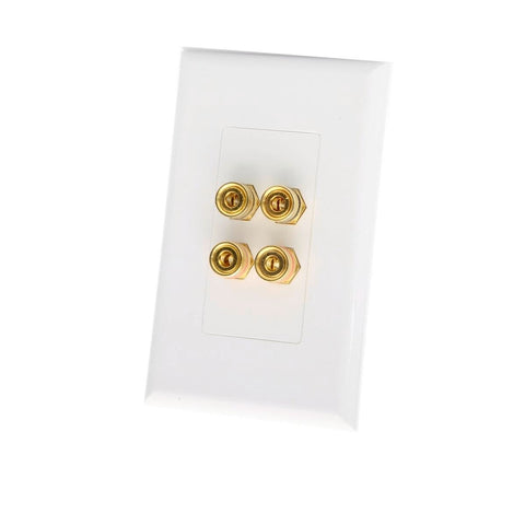 Studio Acoustic Banana Socket Wall Plate 4mm Heavy Duty Metal Quality - SuperSaverAU - view 1
