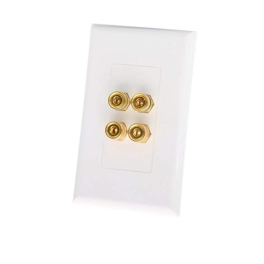 Studio Acoustic Banana Socket Wall Plate 4mm Heavy Duty Metal Quality - SuperSaverAU - view 1