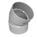 Holman 40mm 45° Female to Female PVC DWV Plain Bend, Grey Underground