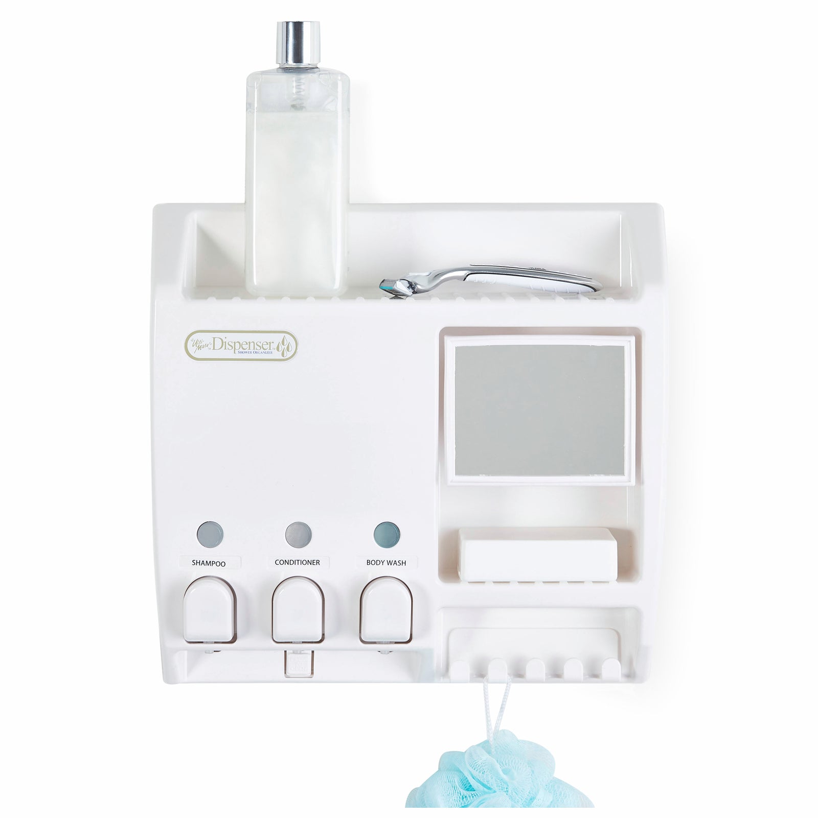 Better Living Ulti-Mate White Triple Chamber Shower Dispenser 3 x 430ml ABS Rust Resistant