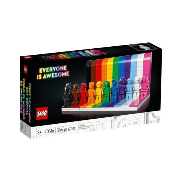 LEGO 40516 Everyone is Awesome Pride Celebration Monochrome Rainbow 11 Minifigs - SuperSaverAU - view 1
