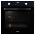 Artusi 60cm Black Glass Pyrolytic Oven - 88L Capacity, 11 Functions, Halogen Light - CAO610BP