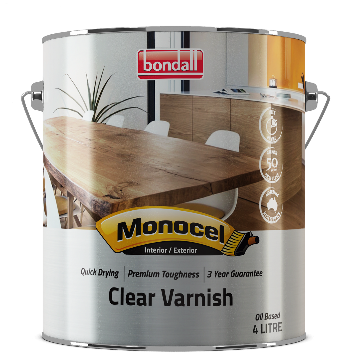 Bondall Clear Timber Varnish - 4L - Polyurethane - UV Resistant - SuperSaverAU - view 1