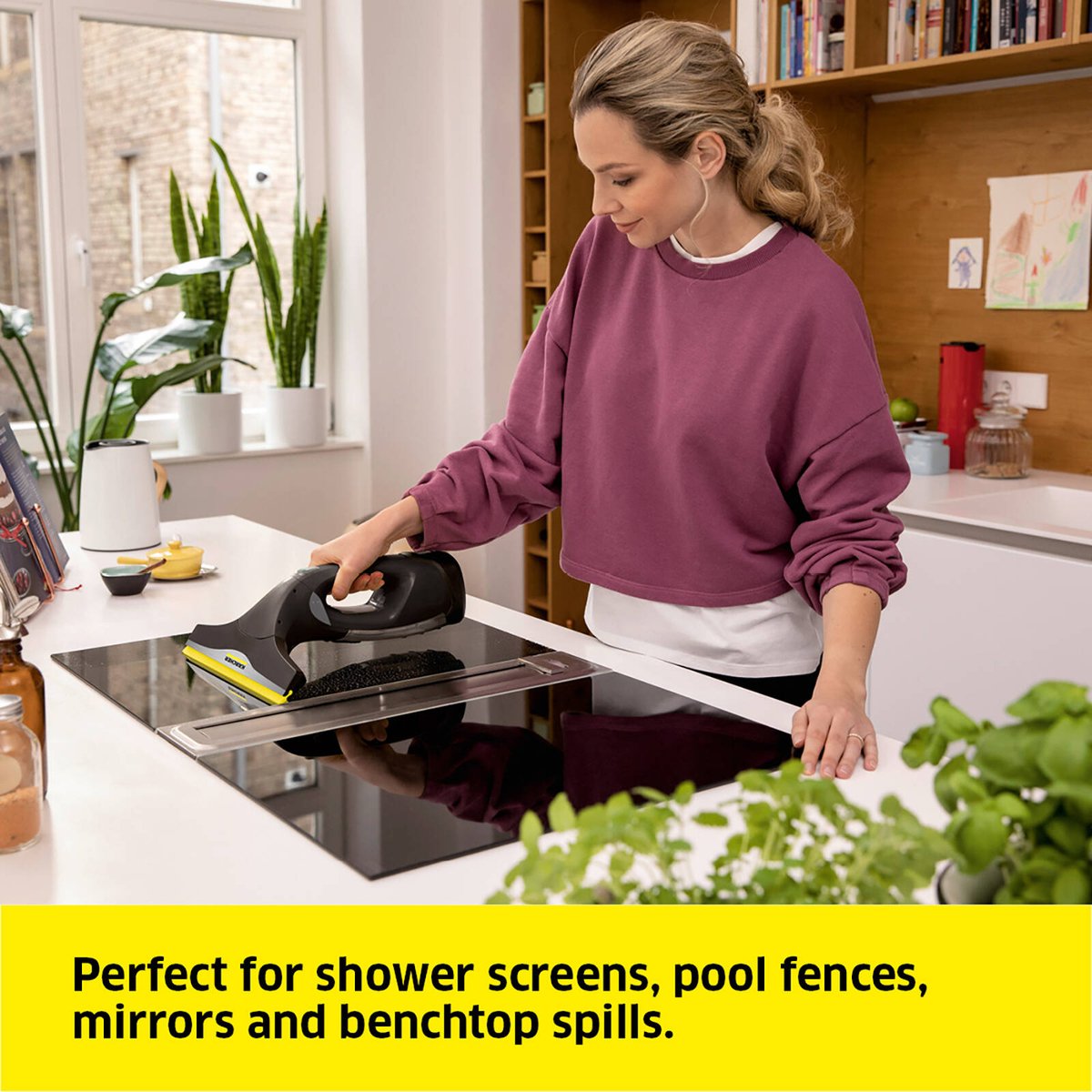 Kärcher WV2 Black Edition Window Vacuum - 35 Min Battery Life - Lightweight - SuperSaverAU - view 4