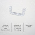 Deta Plaster Clip Bracket - 123mm x 52mm - Galvanised Steel - 20 Pack - SuperSaverAU - view 2