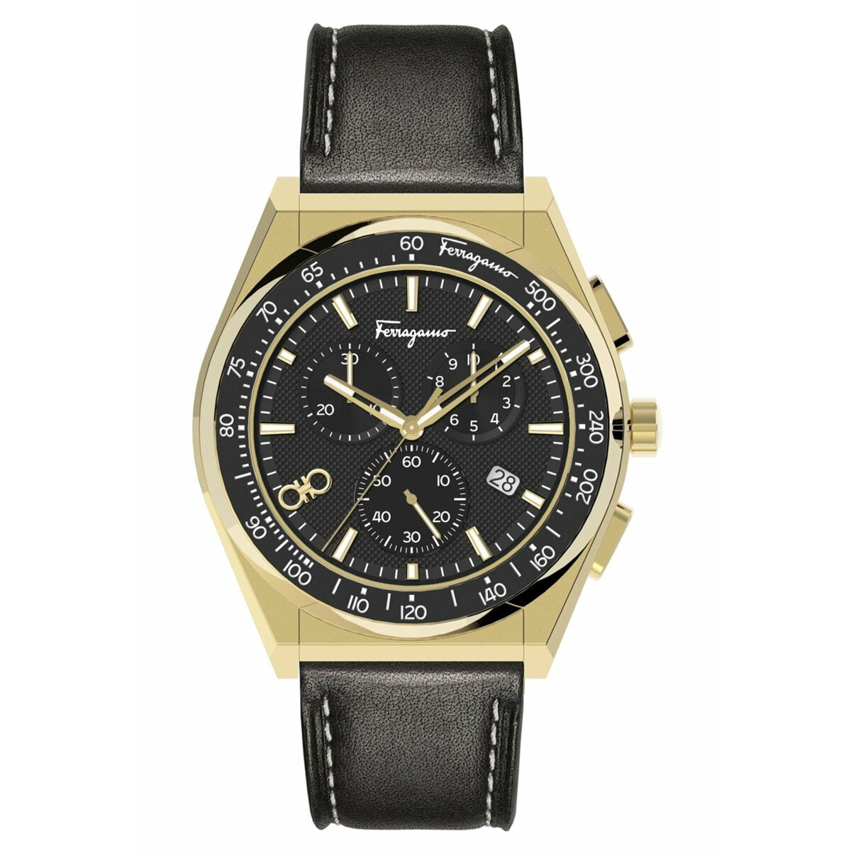 Salvatore Ferragamo Men's Chrono Sport Guilloche Dial Watch SFUI01021 - SuperSaverAU - view 1