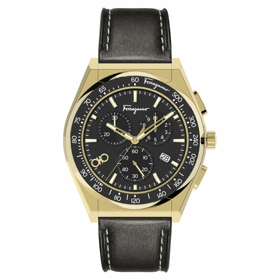 Salvatore Ferragamo Men's Chrono Sport Guilloche Dial Watch SFUI01021 - SuperSaverAU - view 1